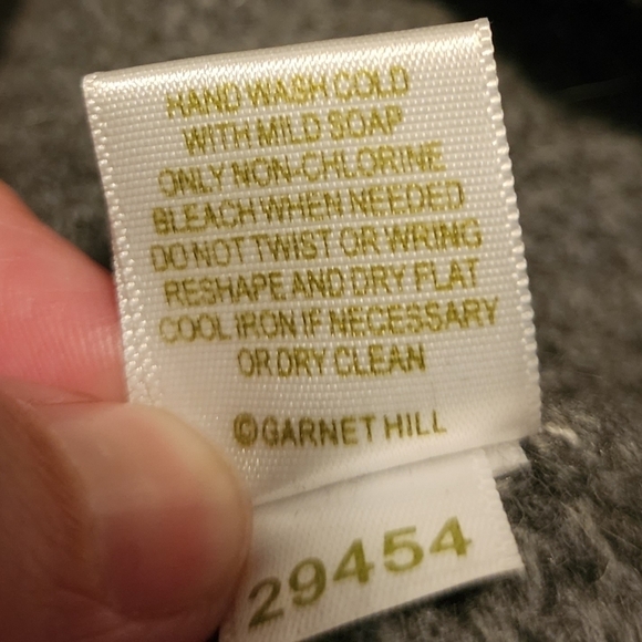 Garnet Hill Grey Ribbed Turtleneck Sweater Angora Rabbit Hair Lambswool Small - Picture 5 of 6